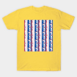 Memorial Day abstract USA flag colors T-Shirt